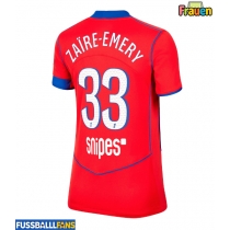 Paris Saint-Germain Warren Zaire-Emery #33 3rd trikot Frauen 2025-26 Kurzarm
